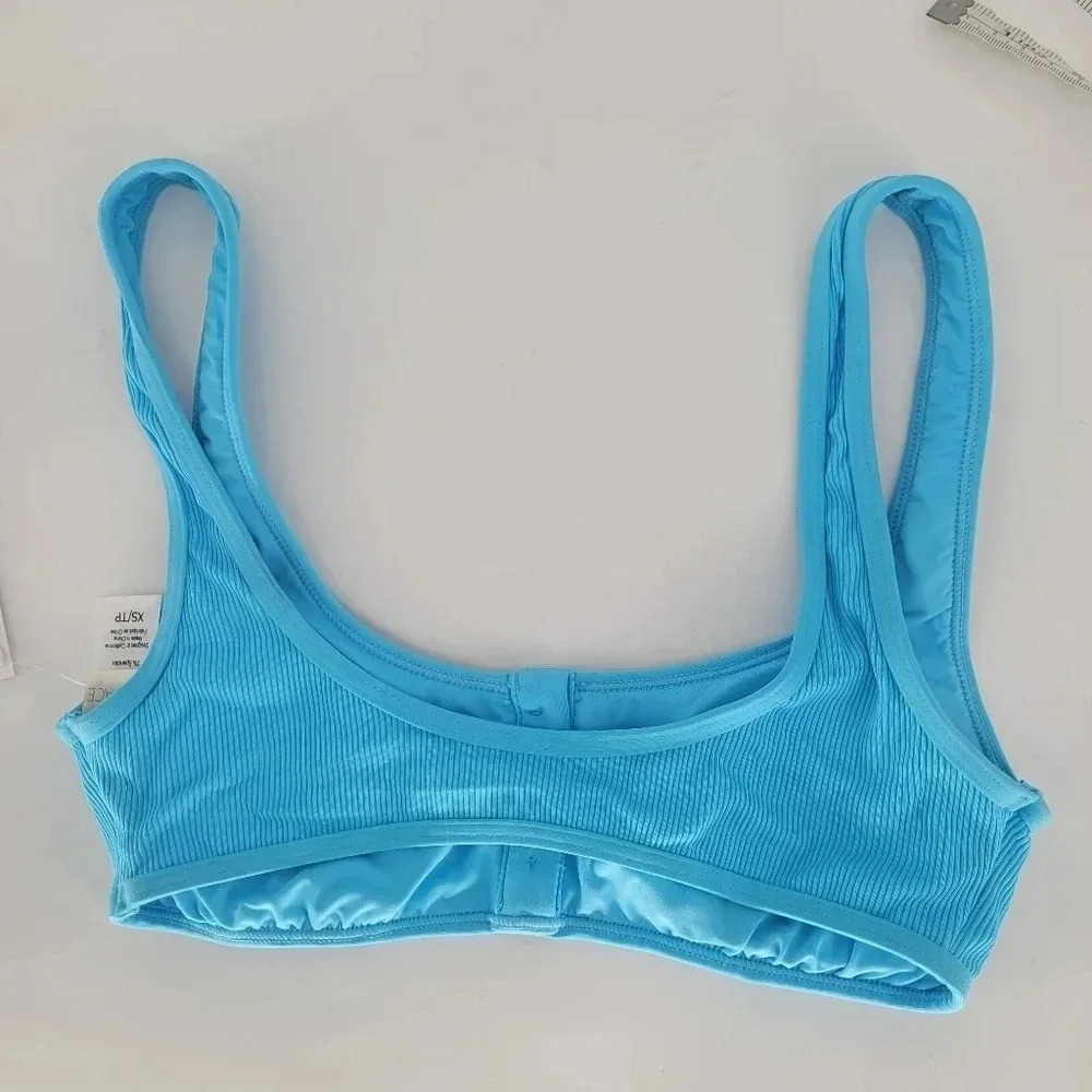 L Space womens Robbie Bikini Top Blue Xsmall - Picture 3 of 5